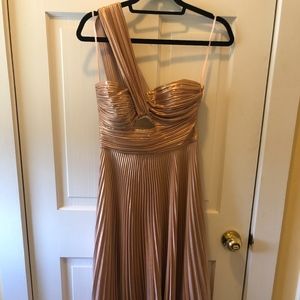 A.L.C. Aurora Pleated One Shoulder Dress